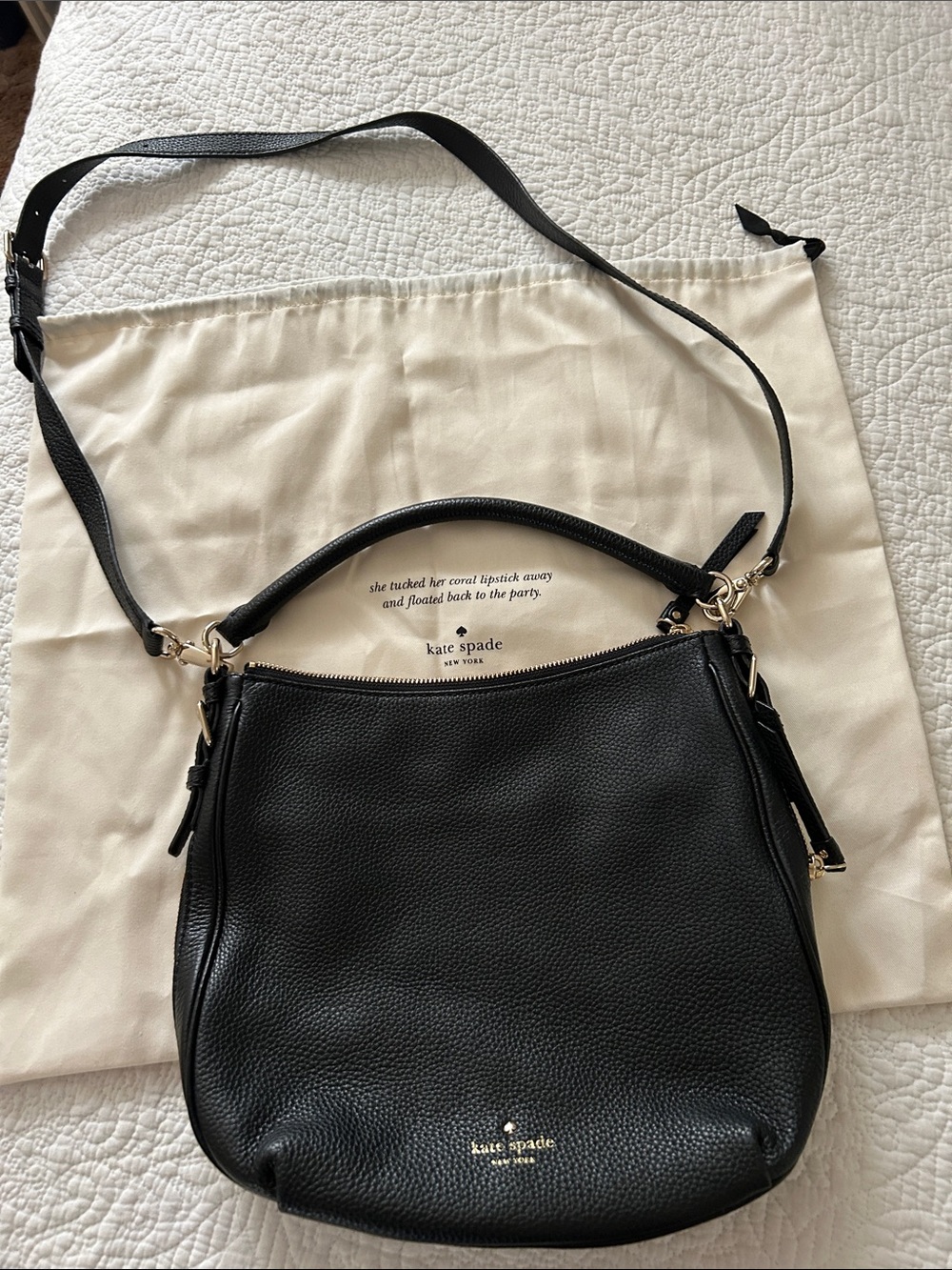 NWOT Kate spade Cobble Hill Ella Pebbled Leather Convertible Shoulder Bag